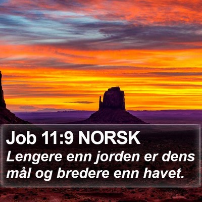Job 11:9 NORSK Bible Verse Image