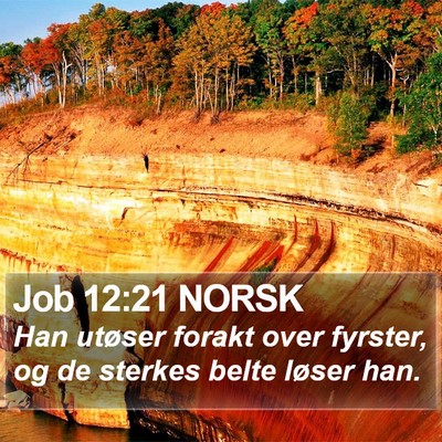 Job 12:21 NORSK Bible Verse Image