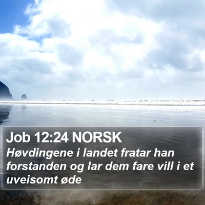 Job 12:24 NORSK Bible Verse Image
