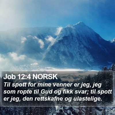Job 12:4 NORSK Bible Verse Image