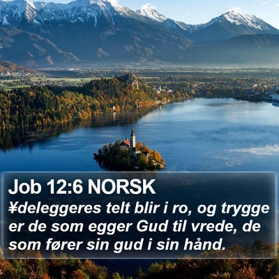 Job 12:6 NORSK Bible Verse Image