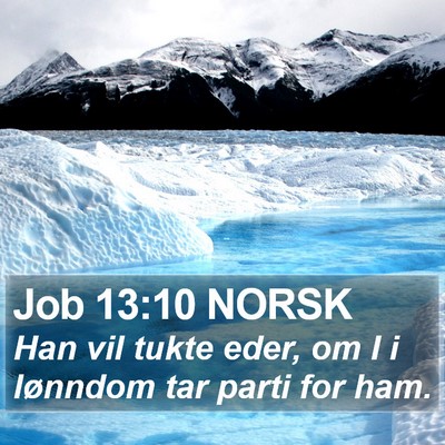 Job 13:10 NORSK Bible Verse Image