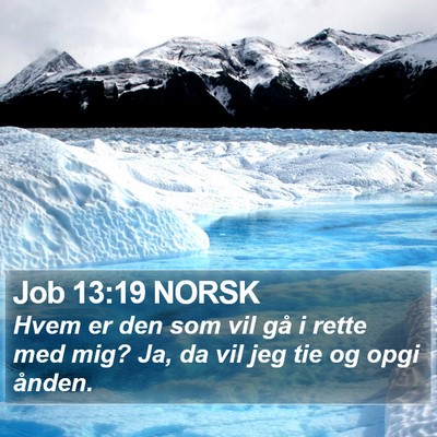 Job 13:19 NORSK Bible Verse Image