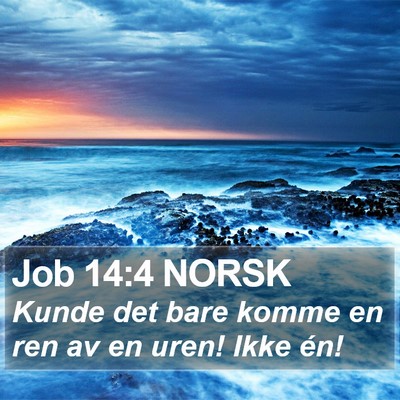 Job 14:4 NORSK Bible Verse Image
