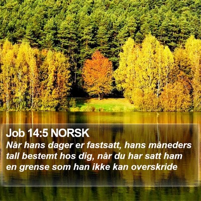 Job 14:5 NORSK Bible Verse Image