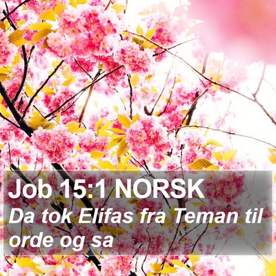 Job 15:1 NORSK Bible Verse Image