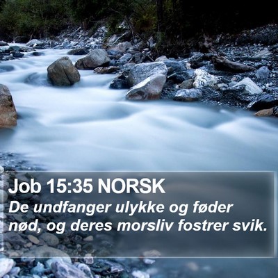 Job 15:35 NORSK Bible Verse Image