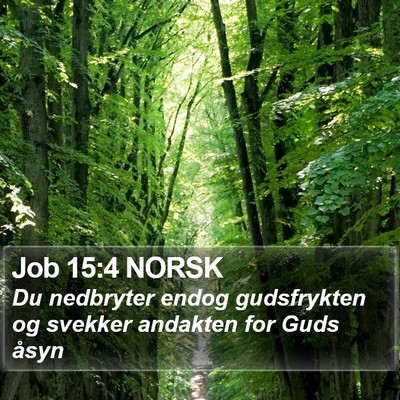 Job 15:4 NORSK Bible Verse Image