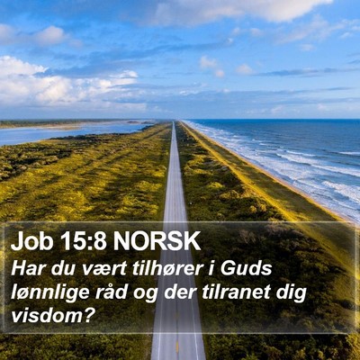 Job 15:8 NORSK Bible Verse Image