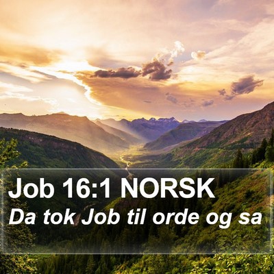 Job 16:1 NORSK Bible Verse Image