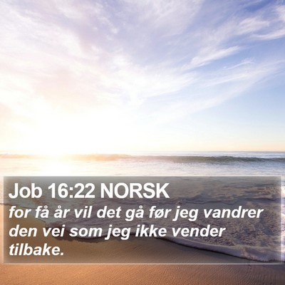 Job 16:22 NORSK Bible Verse Image
