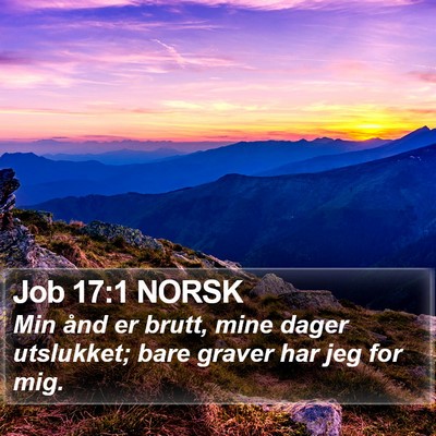 Job 17:1 NORSK Bible Verse Image