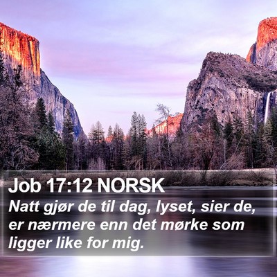 Job 17:12 NORSK Bible Verse Image