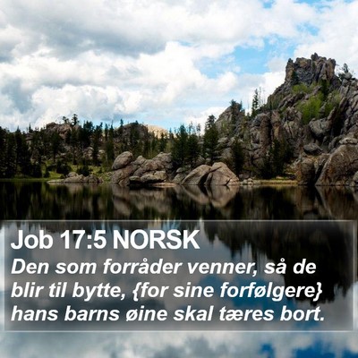 Job 17:5 NORSK Bible Verse Image