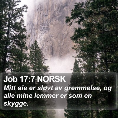 Job 17:7 NORSK Bible Verse Image