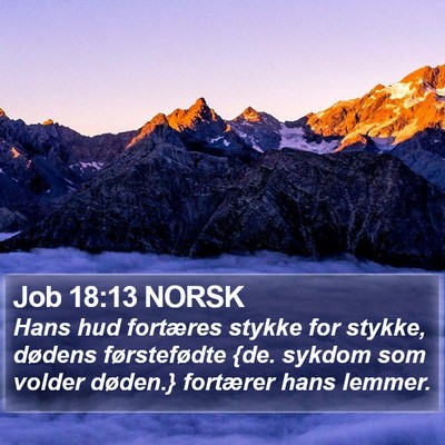 Job 18:13 NORSK Bible Verse Image