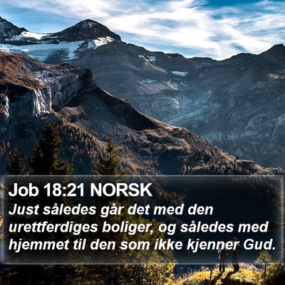 Job 18:21 NORSK Bible Verse Image