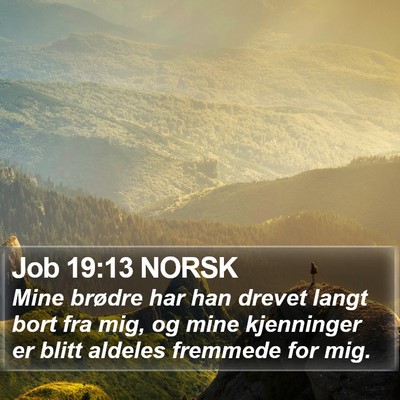 Job 19:13 NORSK Bible Verse Image