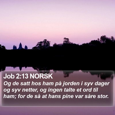 Job 2:13 NORSK Bible Verse Image