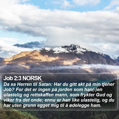 Job 2:3 NORSK Bible Verse Image