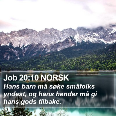 Job 20:10 NORSK Bible Verse Image