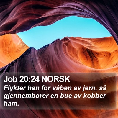 Job 20:24 NORSK Bible Verse Image