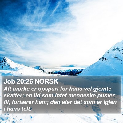 Job 20:26 NORSK Bible Verse Image