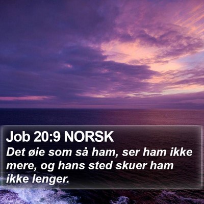 Job 20:9 NORSK Bible Verse Image