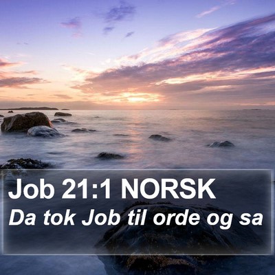 Job 21:1 NORSK Bible Verse Image