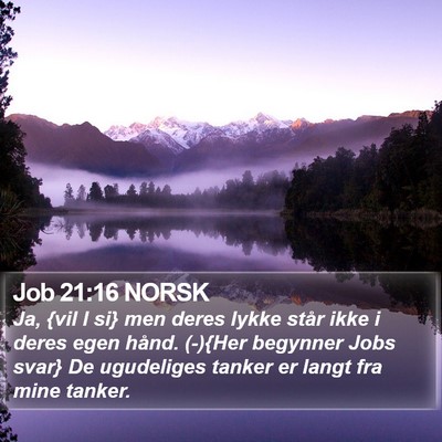 Job 21:16 NORSK Bible Verse Image