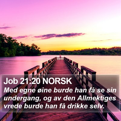 Job 21:20 NORSK Bible Verse Image