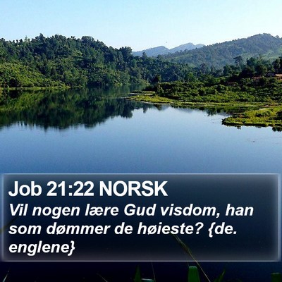 Job 21:22 NORSK Bible Verse Image