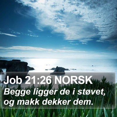 Job 21:26 NORSK Bible Verse Image
