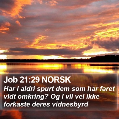 Job 21:29 NORSK Bible Verse Image
