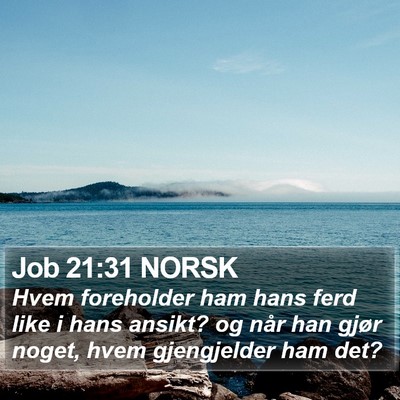 Job 21:31 NORSK Bible Verse Image