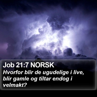 Job 21:7 NORSK Bible Verse Image