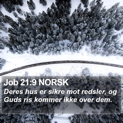 Job 21:9 NORSK Bible Verse Image