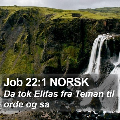 Job 22:1 NORSK Bible Verse Image
