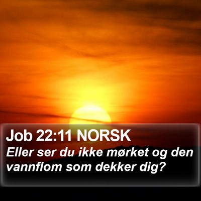 Job 22:11 NORSK Bible Verse Image