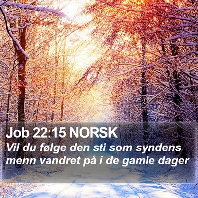 Job 22:15 NORSK Bible Verse Image