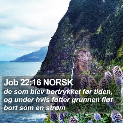 Job 22:16 NORSK Bible Verse Image