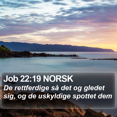 Job 22:19 NORSK Bible Verse Image