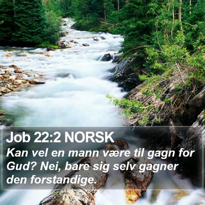 Job 22:2 NORSK Bible Verse Image