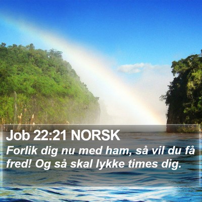 Job 22:21 NORSK Bible Verse Image