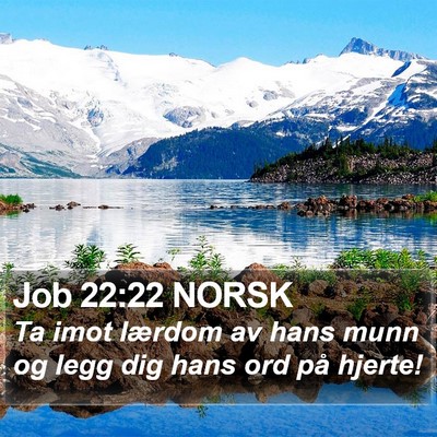 Job 22:22 NORSK Bible Verse Image