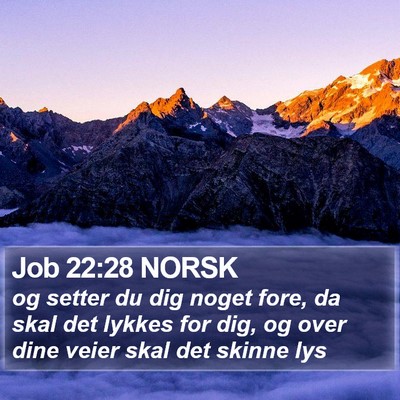 Job 22:28 NORSK Bible Verse Image