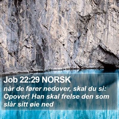 Job 22:29 NORSK Bible Verse Image