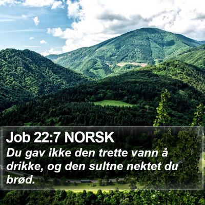 Job 22:7 NORSK Bible Verse Image