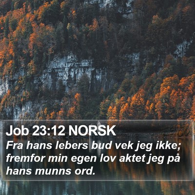 Job 23:12 NORSK Bible Verse Image