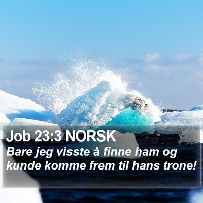 Job 23:3 NORSK Bible Verse Image
